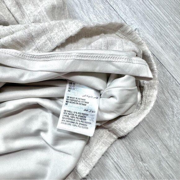 Bar III Women's Plus Size White Off the Shoulder Long Sleeve Sweater Dress 4X - Picture 7 of 7